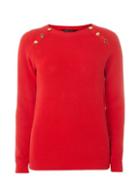 Dorothy Perkins Red Button Front Jumper