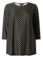 Dorothy Perkins Dp Curve Black Spotted T-shirt