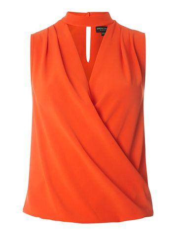 Dorothy Perkins Red Choker Wrap Top