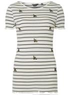 Dorothy Perkins *tall Ivory Bee Embroidered T-shirt