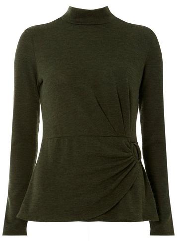 Dorothy Perkins Khaki Buckle Wrap Front Top