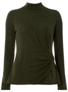 Dorothy Perkins Khaki Buckle Wrap Front Top