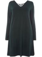 Dorothy Perkins *juna Rose Curve Green Cross Back Swing Dress