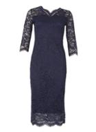 Dorothy Perkins *feverfish Navy Lace Scallop Bodycon Dress