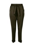 Dorothy Perkins Khaki Luxe Cargo Tie Trousers