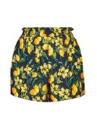 Dorothy Perkins *dp Curve Blue Lemon Print Tie Waist Shorts