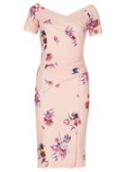 Dorothy Perkins *feverfish Cream Viola Print Dress