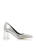 *head Over Heels By Dune Silver 'atila' Court Shoes