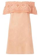 Dorothy Perkins Peach Broderie Bardot Dress