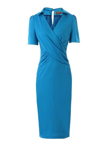 *jolie Moi Blue Collar Pencil Dress