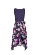 *billie & Blossom Petite Navy Floral Print Midi Dress