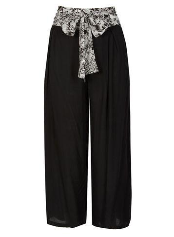 Dorothy Perkins *izabel London Black Belted Palazzo Trousers