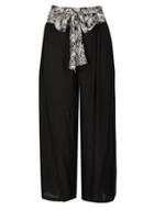 Dorothy Perkins *izabel London Black Belted Palazzo Trousers