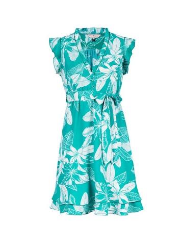 *billie & Blossom Teal Floral Print Skater Dress