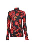 Dorothy Perkins Red Floral Print High Neck Top