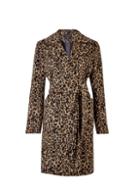 Dorothy Perkins Multi Coloured Leopard Print Patch Pocket Wrap Coat