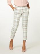 Dorothy Perkins Peach Checked Ankle Grazer Trousers