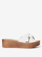 Dorothy Perkins White Leather Comfort 'rio' Sandals