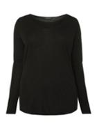 Dorothy Perkins Dp Curve Black Scoop Neck Tee