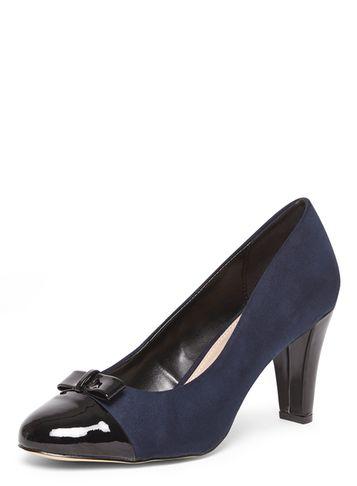Dorothy Perkins Navy 'elly' Toe Cap Bow Court Shoes