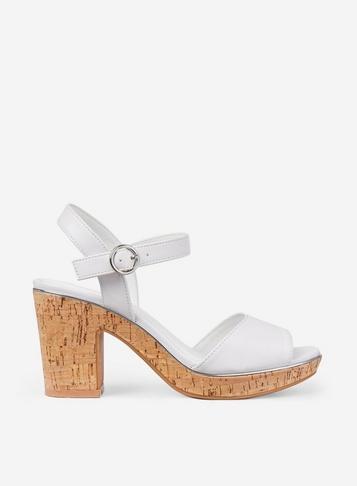 Dorothy Perkins Wide Fit White 'rhonda' Wedge Sandals