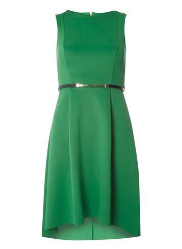 Dorothy Perkins Green Belted Scuba Dress
