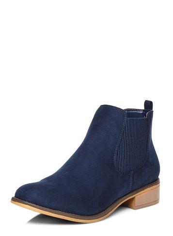 Dorothy Perkins Navy 'mane' Chelsea Boots