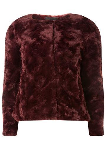 Dorothy Perkins *vero Moda Burgundy Faux Fur Jacket