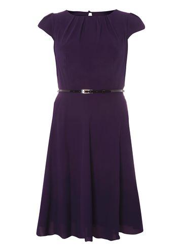 Dorothy Perkins *billie & Blossom Purple Belted Skaetr Dress