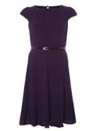 Dorothy Perkins *billie & Blossom Purple Belted Skaetr Dress