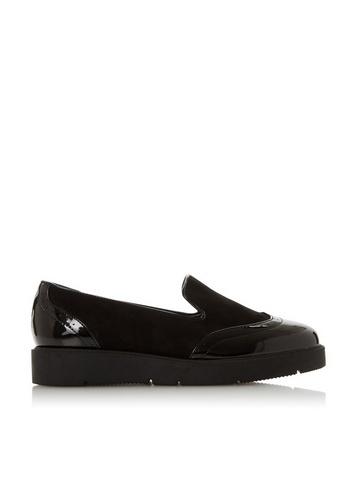 *head Over Heels By Dune Black 'gambler' Ladies Flat Shoes