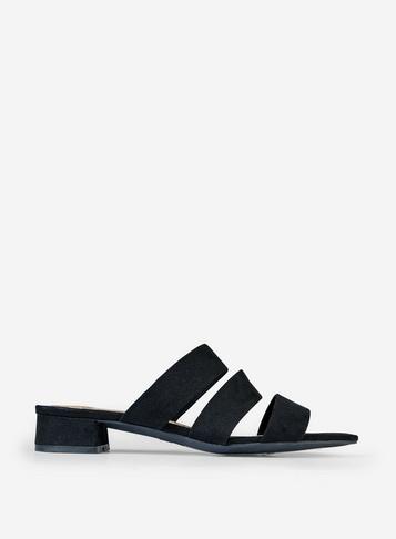 Dorothy Perkins Black Stormy Multi Strap Mules