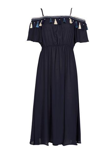 Dorothy Perkins *tenki Navy Plain Midi Skater Dress