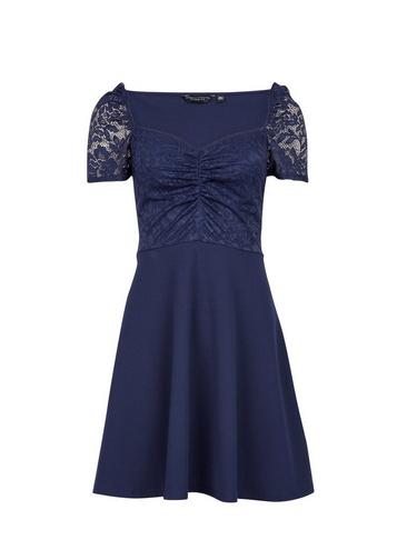 Dorothy Perkins *navy Sweetheart Skater Dress