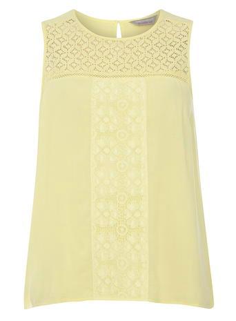 Dorothy Perkins Petite Lemon Hanky Hem Top