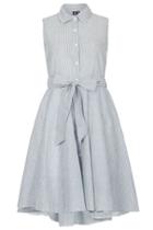 Dorothy Perkins *izabel London Navy Sleeveless Shirt Dress