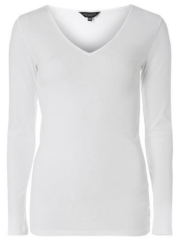 Dorothy Perkins White V-neck Top