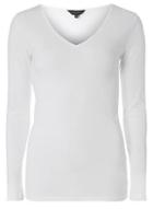 Dorothy Perkins White V-neck Top