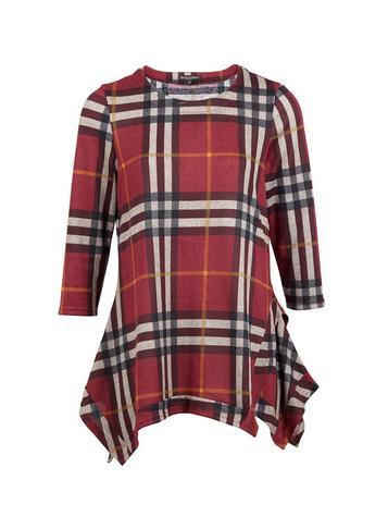 Dorothy Perkins *izabel London Red Checked Tunic Top