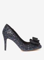 Dorothy Perkins Navy Glitter 'glam' Bow Court Shoes