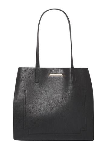 Dorothy Perkins Black Suede Side Shopper Bag