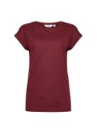Dorothy Perkins *tall Burgundy Roll Sleeve T-shirt