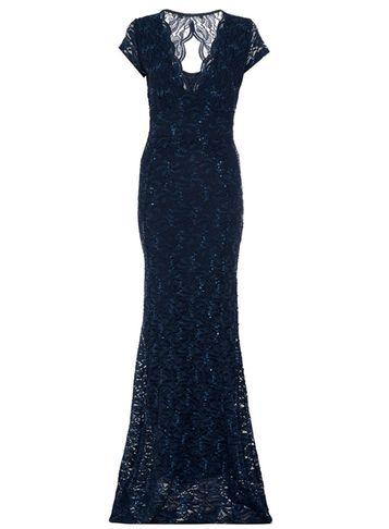 Dorothy Perkins *quiz Navy Lace Sequin Embellished Maxi Dress