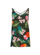 Dorothy Perkins Khaki Animal And Floral Print Camisole Top