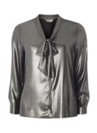 Dorothy Perkins Petite Silver Pussybow Blouse