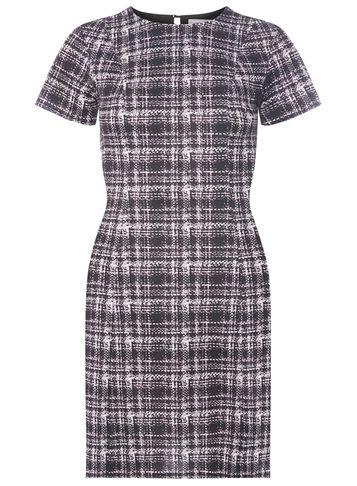 Dorothy Perkins Petite Multi Coloured Checked Printed Shift Dress
