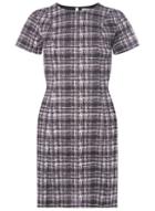 Dorothy Perkins Petite Multi Coloured Checked Printed Shift Dress