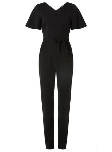 Dorothy Perkins *tall Black Angel Sleeve Jumpsuit