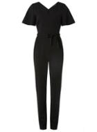 Dorothy Perkins *tall Black Angel Sleeve Jumpsuit