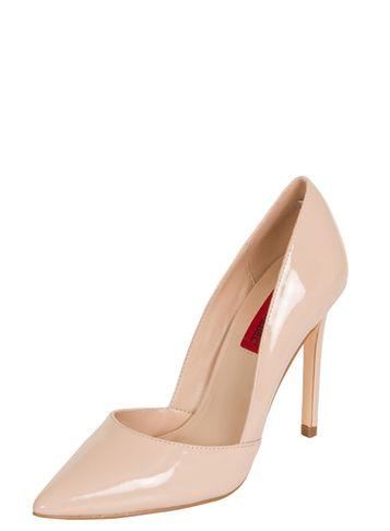 Dorothy Perkins *london Rebel Nude Patent High Heel Court Shoes